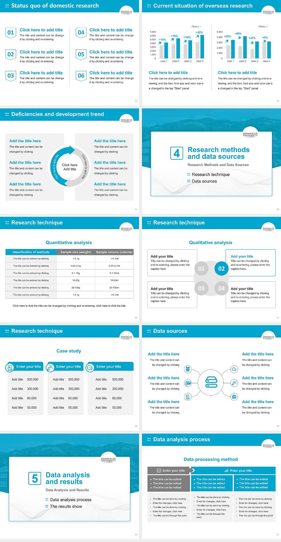 Dominican University of California Graduation Thesis Defense PPT Template4:3 ratio PPT effect preview image4