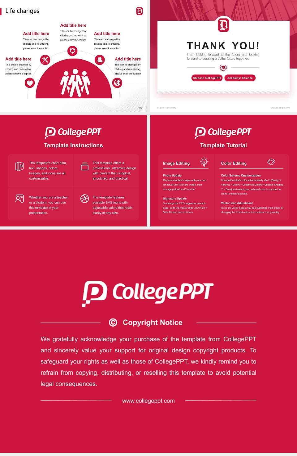 Duquesne University National Scholarship Defense PPT Template4:3 ratio PPT effect preview image4