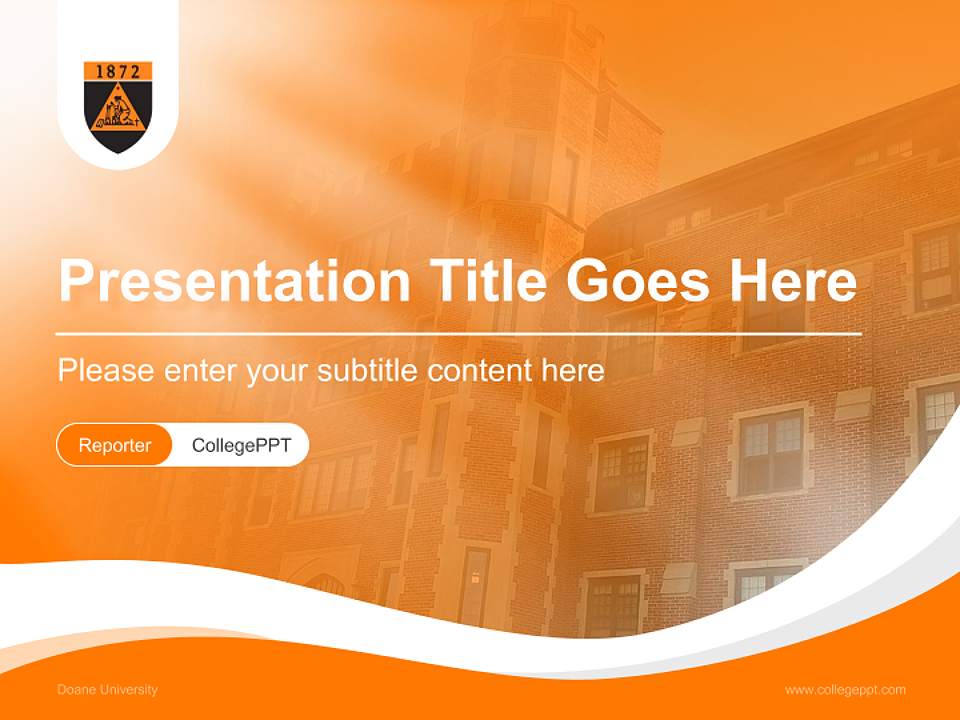 Doane University Lecture Sharing and Networking Event PPT Template4:3 ratio PPT effect preview image4