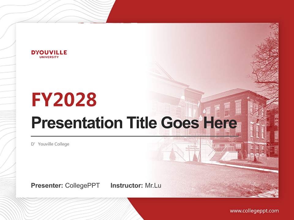 D’Youville College Academic Presentation/Research Findings Report PPT Template4:3 ratio PPT effect preview image5