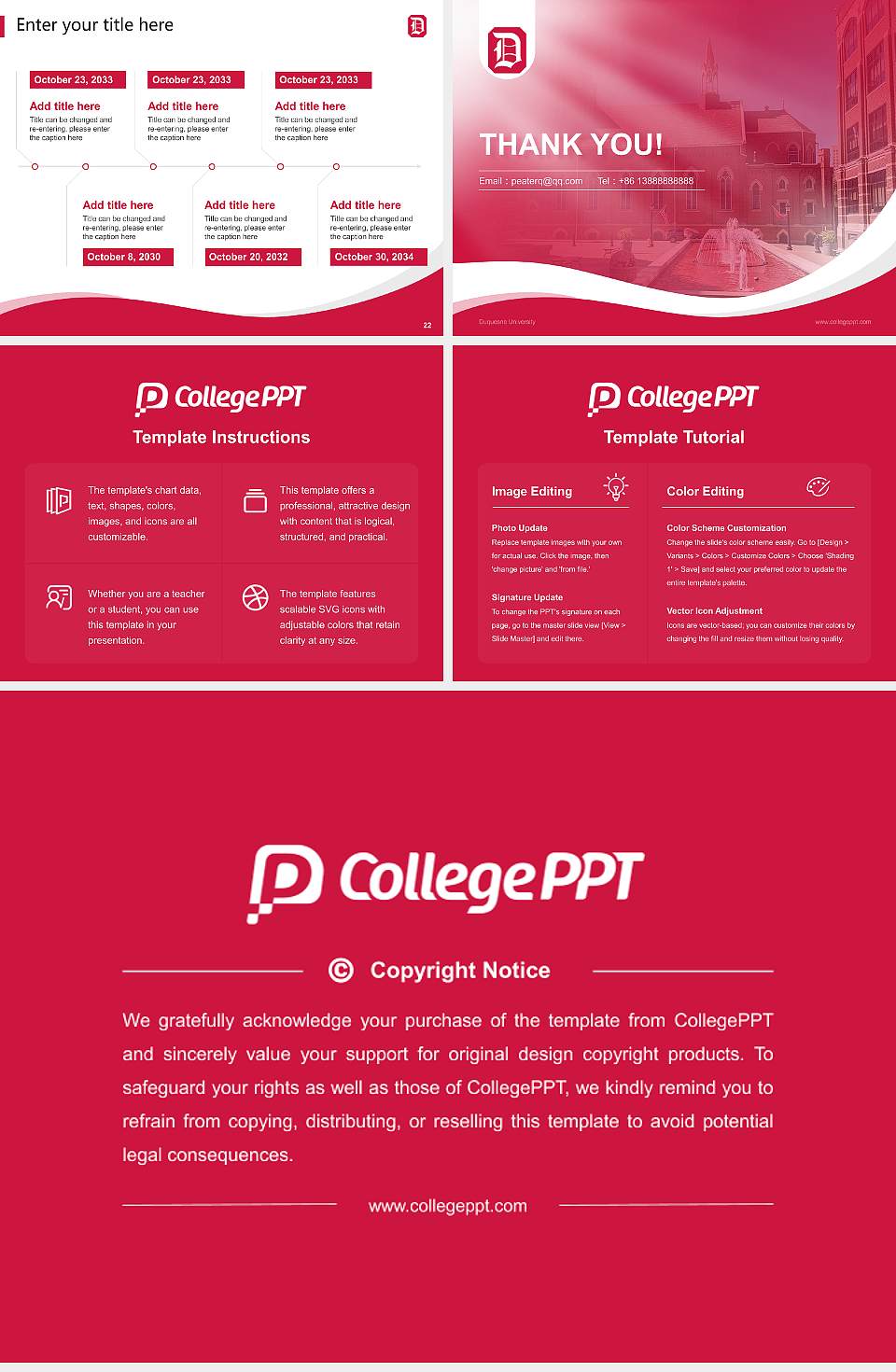 Duquesne University Lecture Sharing and Networking Event PPT Template4:3 ratio PPT effect preview image4