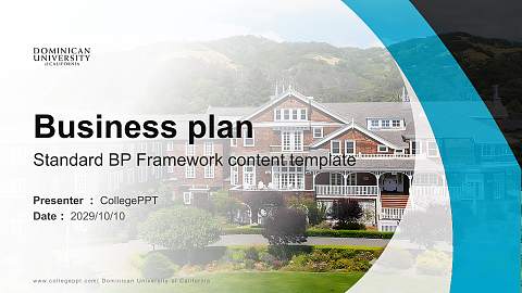 Dominican University of California Competition/Entrepreneurship Contest PPT Template