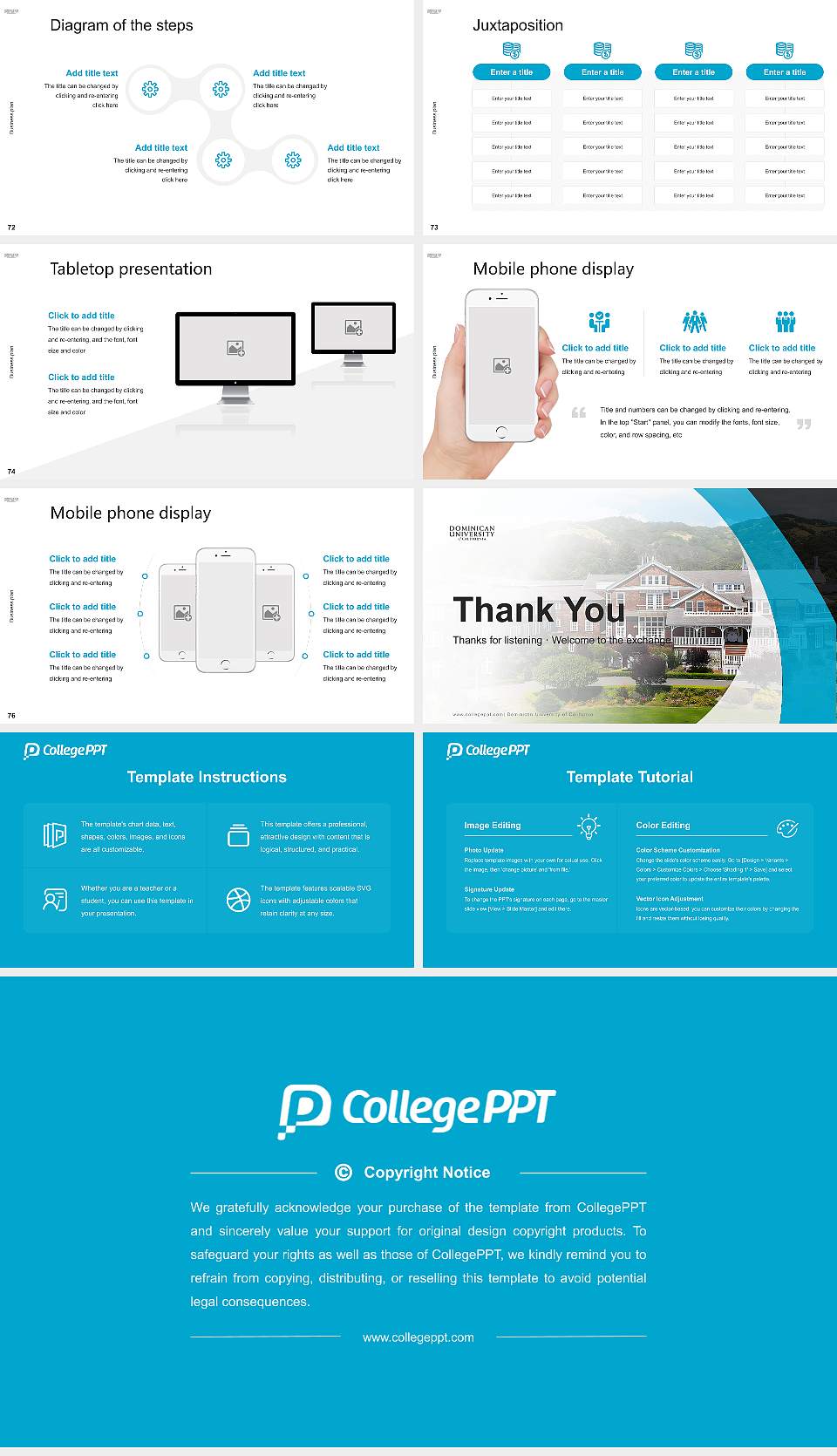 Dominican University of California Competition/Entrepreneurship Contest PPT Template16:9 ratio PPT effect preview image9
