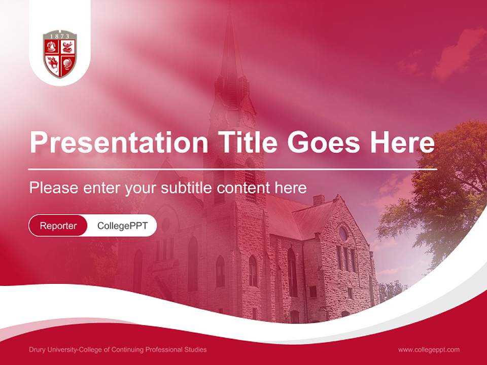 Drury University-College of Continuing Professional Studies Lecture Sharing and Networking Event PPT Template4:3 ratio PPT effect preview image4