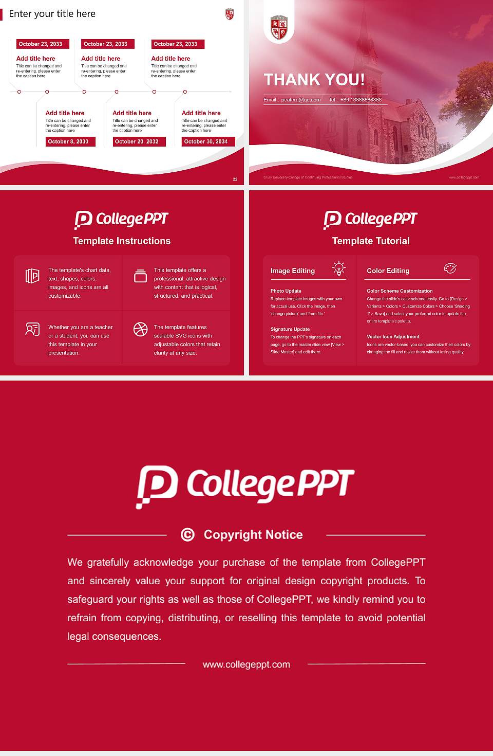 Drury University-College of Continuing Professional Studies Lecture Sharing and Networking Event PPT Template4:3 ratio PPT effect preview image4