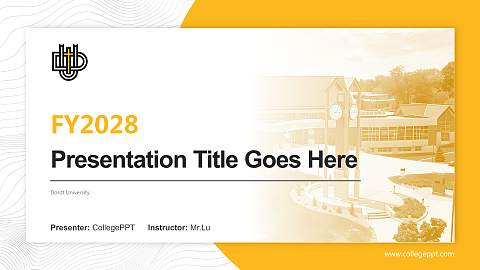 Dordt University Academic Presentation/Research Findings Report PPT Template