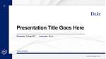 Duke University Thesis Proposal/Graduation Defense PPT Template