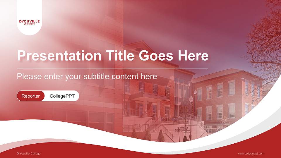 D’Youville College Lecture Sharing and Networking Event PPT Template16:9 ratio PPT effect preview image