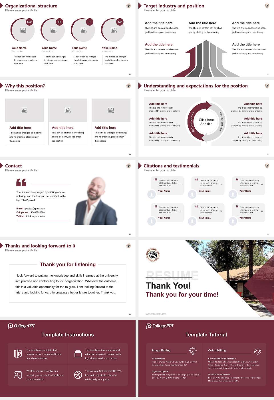 Dragon Rises College of Oriental Medicine Resume PPT Template16:9 ratio PPT effect preview image4