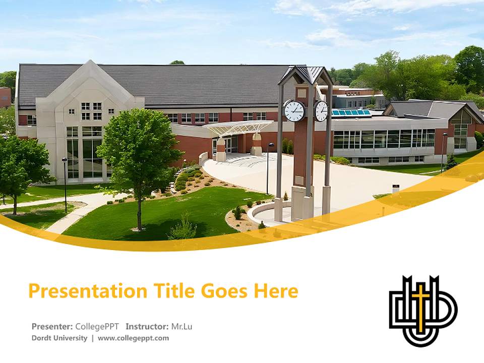Dordt University Course/Courseware Creation PPT Template4:3 ratio PPT effect preview image5