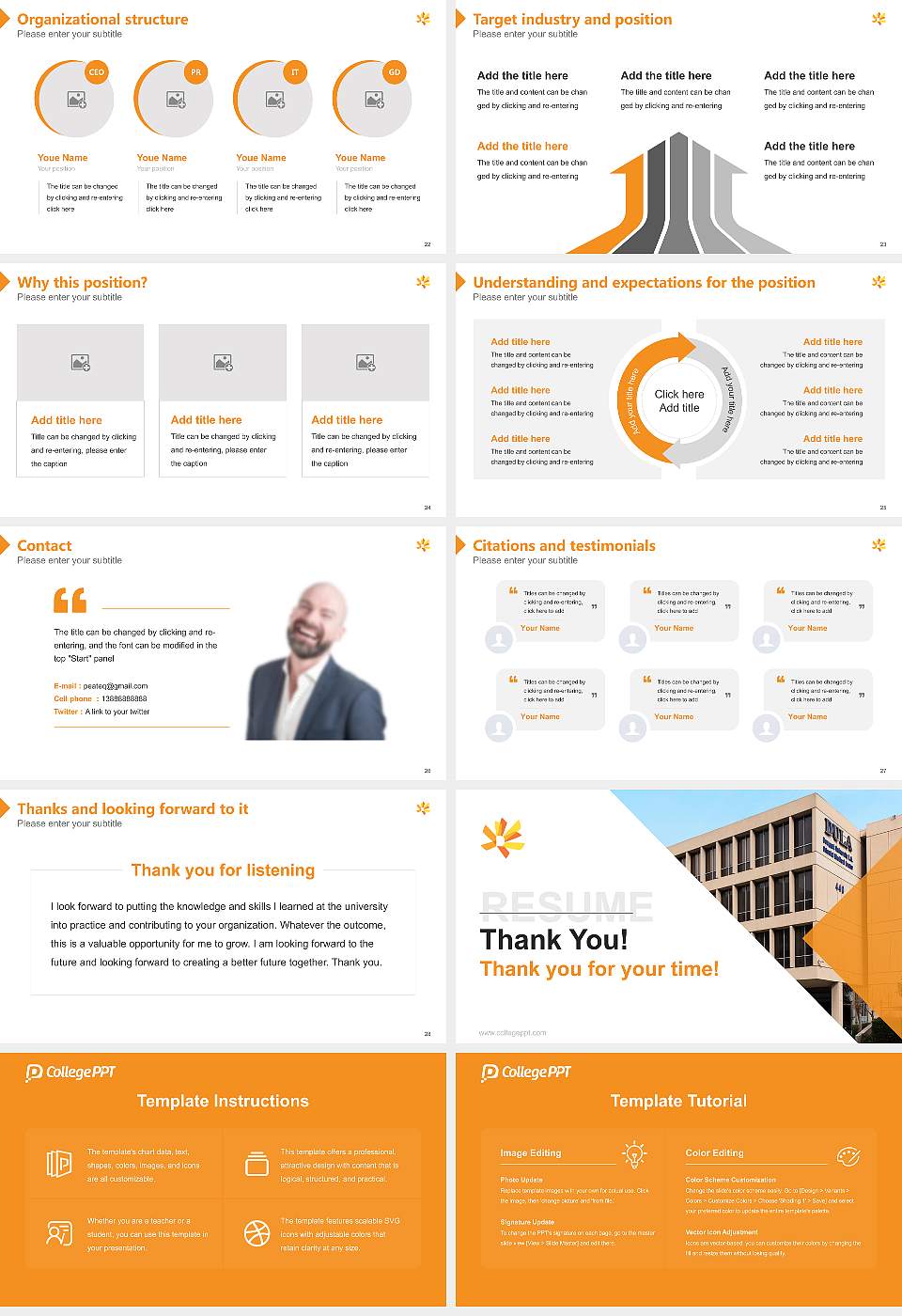Dongguk University Los Angeles Resume PPT Template16:9 ratio PPT effect preview image4