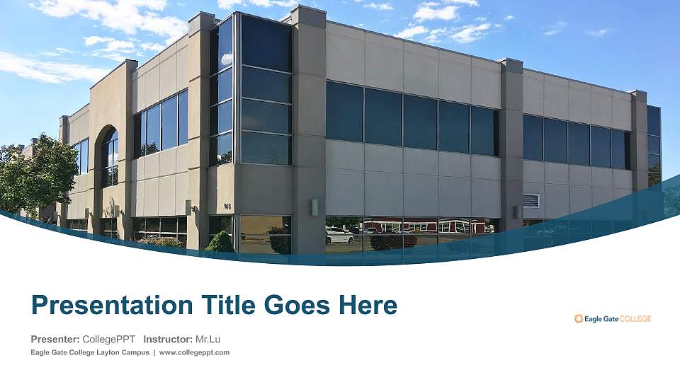 Eagle Gate College Layton Campus Course/Courseware Creation PPT Template16:9 ratio PPT effect preview image