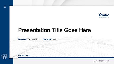 Drake University Thesis Proposal/Graduation Defense PPT Template