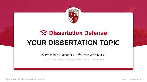 Drury University-College of Continuing Professional Studies Graduation Thesis Defense PPT Template