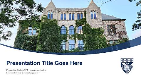 Dominican University Course/Courseware Creation PPT Template