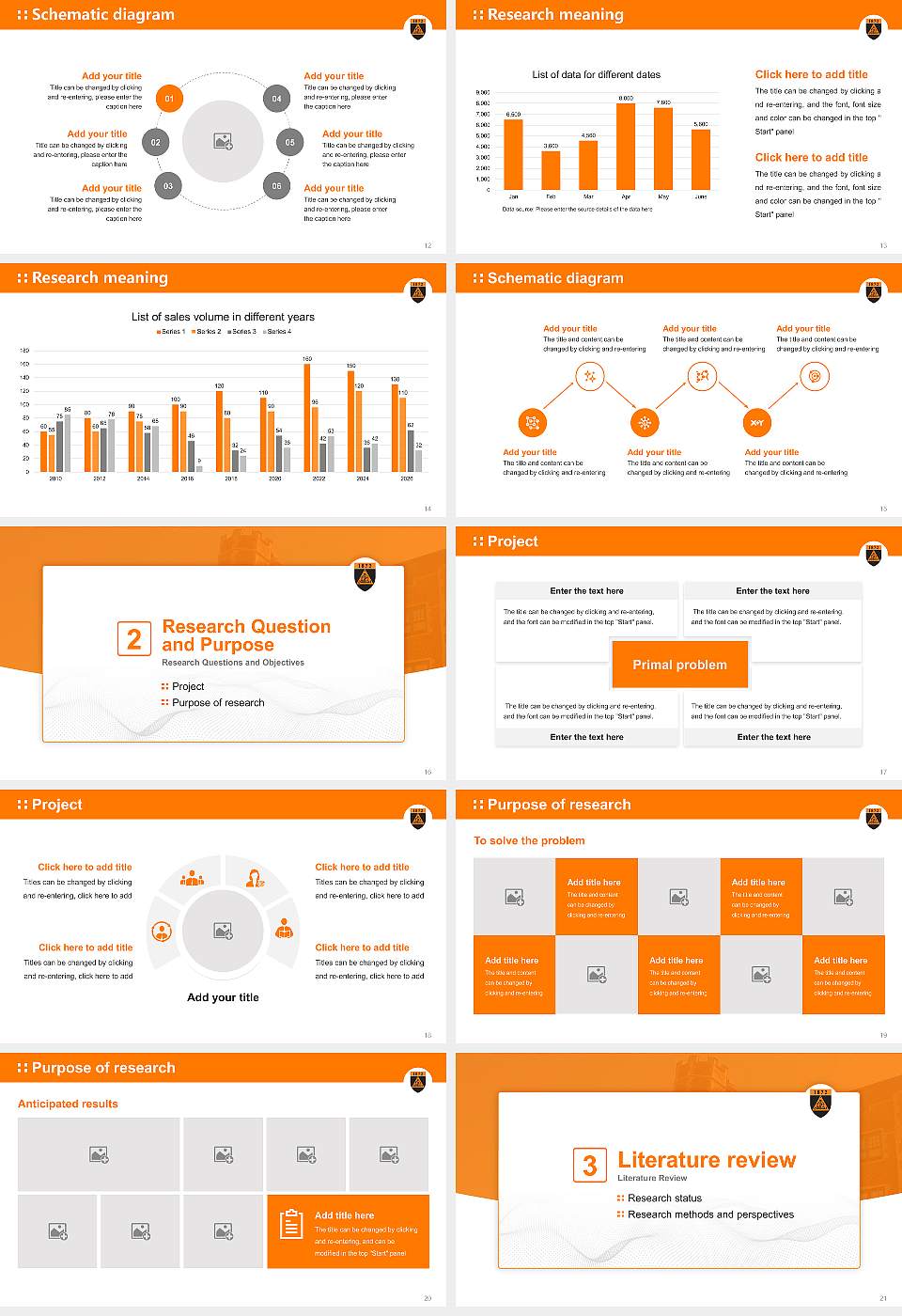 Doane University Graduation Thesis Defense PPT Template16:9 ratio PPT effect preview image3