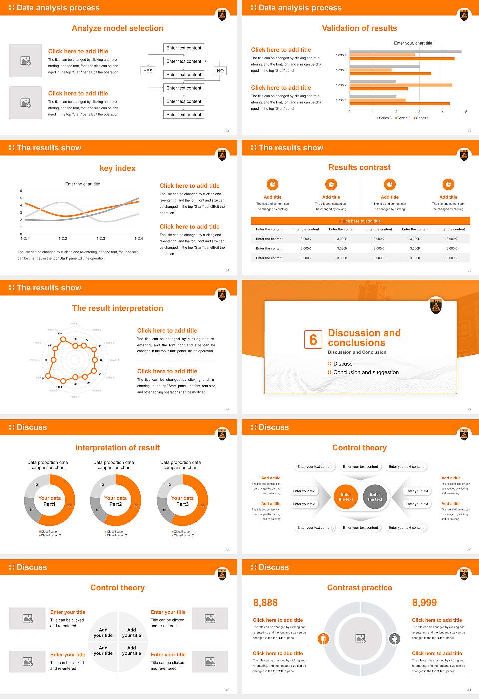 Doane University Graduation Thesis Defense PPT Template16:9 ratio PPT effect preview image5