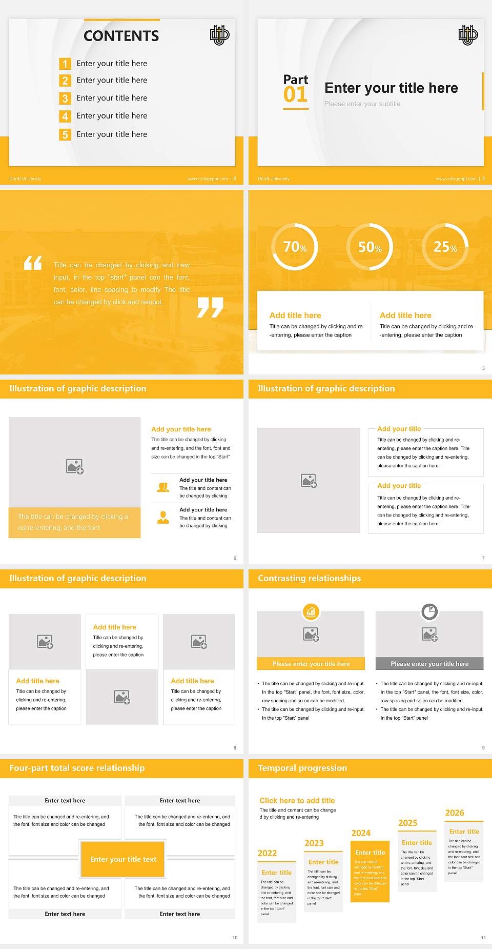 Dordt University Thesis Proposal/Graduation Defense PPT Template4:3 ratio PPT effect preview image2