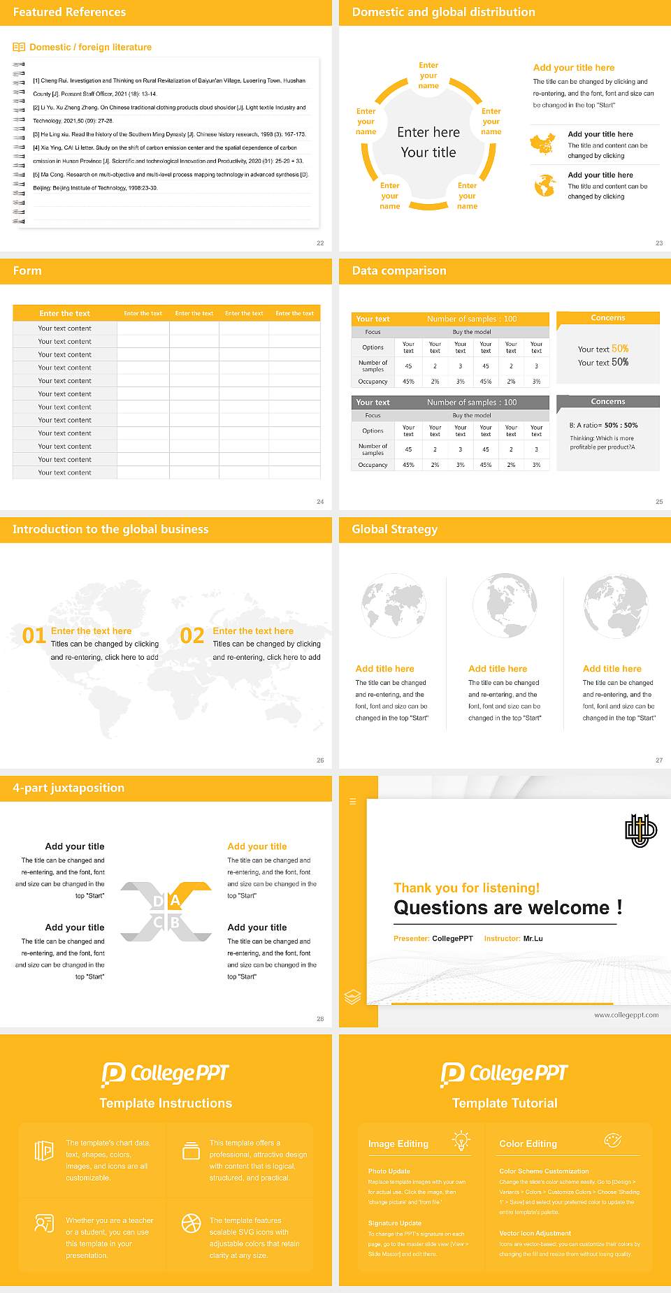 Dordt University Thesis Proposal/Graduation Defense PPT Template4:3 ratio PPT effect preview image4