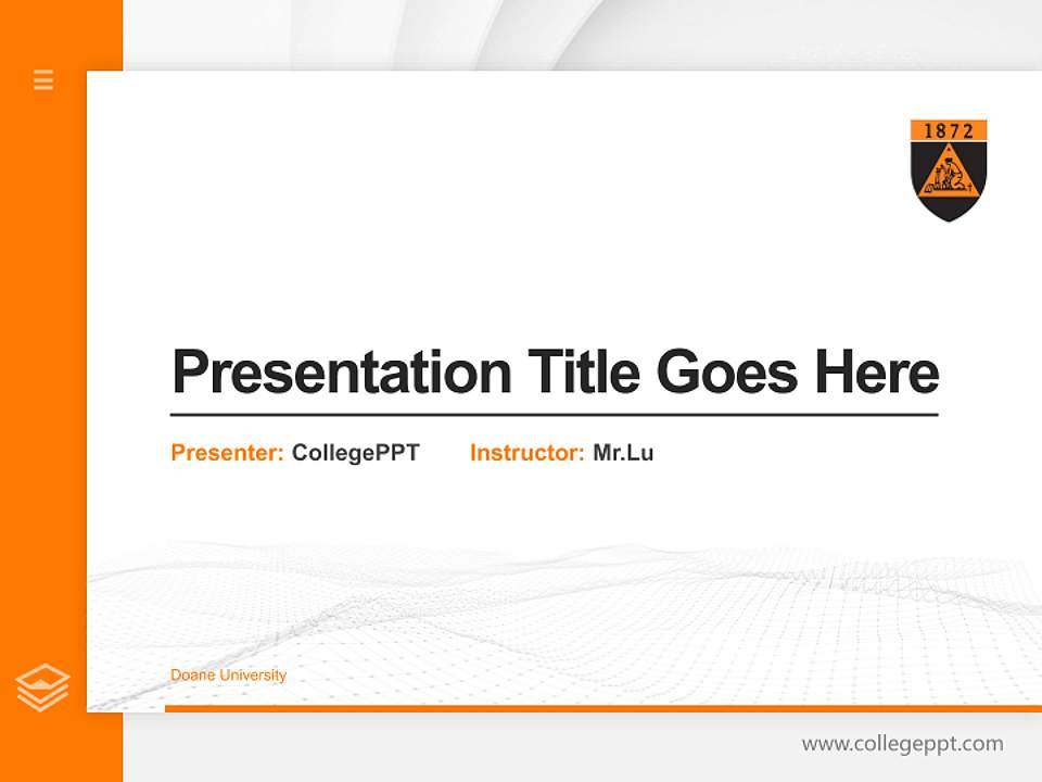 Doane University Thesis Proposal/Graduation Defense PPT Template4:3 ratio PPT effect preview image5