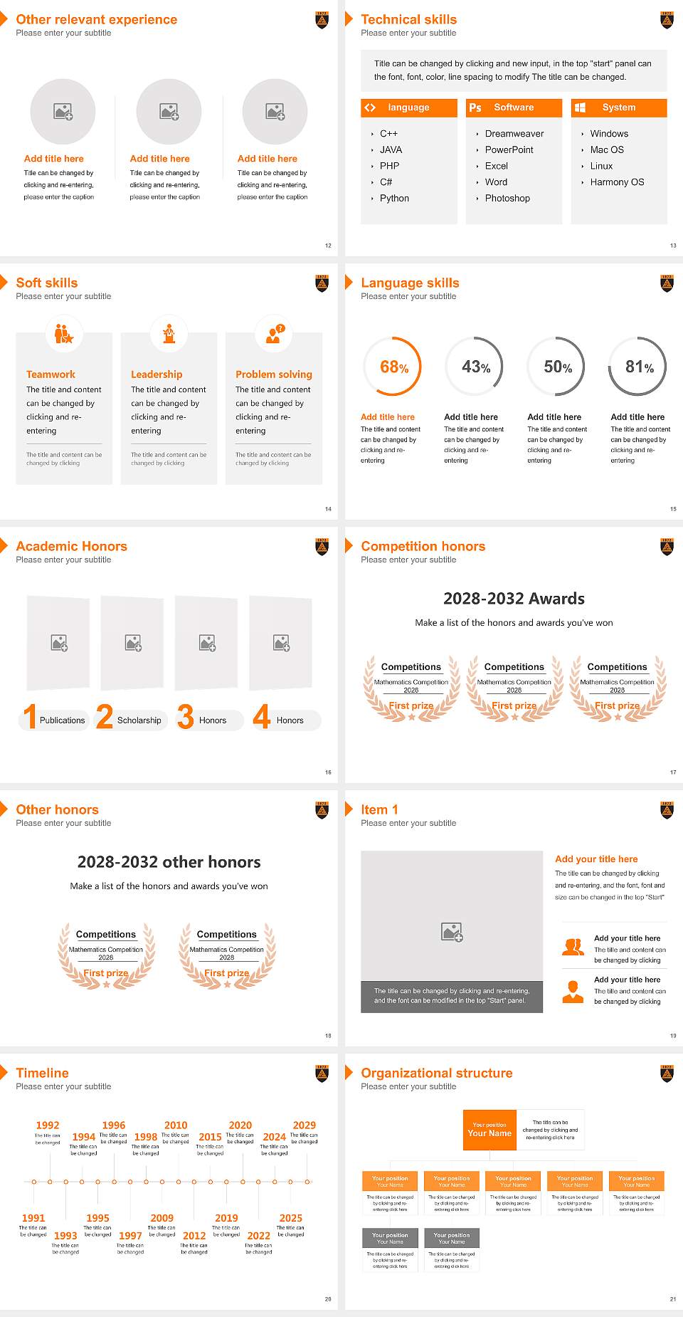 Doane University Resume PPT Template4:3 ratio PPT effect preview image3