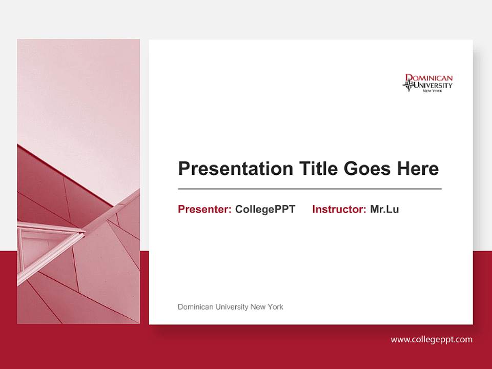 Dominican University New York General Purpose PPT Template4:3 ratio PPT effect preview image6