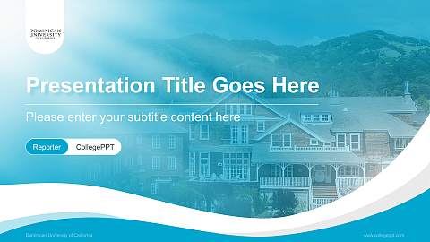 Dominican University of California Lecture Sharing and Networking Event PPT Template