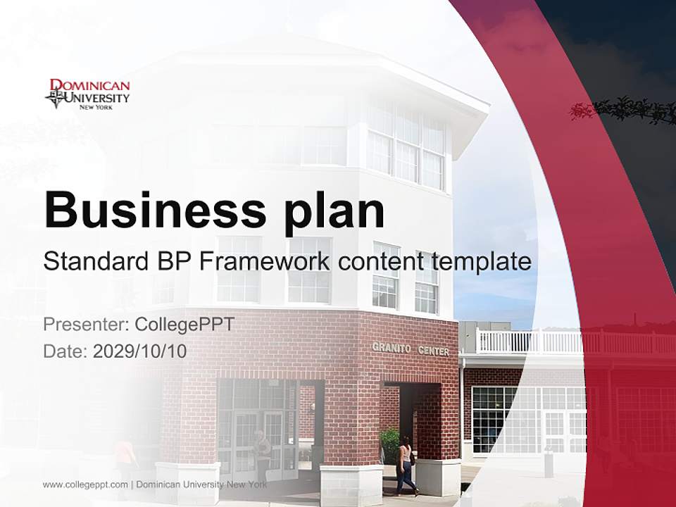 Dominican University New York Competition/Entrepreneurship Contest PPT Template4:3 ratio PPT effect preview image9