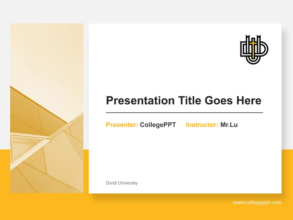 Dordt University General Purpose PPT Template4:3 ratio PPT effect preview image6