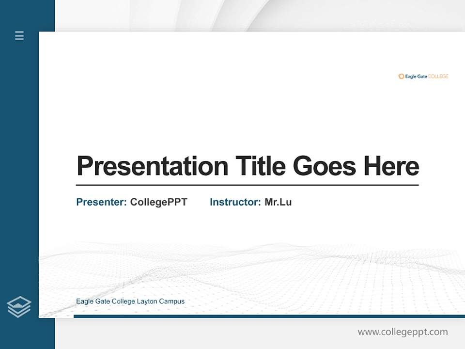Eagle Gate College Layton Campus Thesis Proposal/Graduation Defense PPT Template4:3 ratio PPT effect preview image5