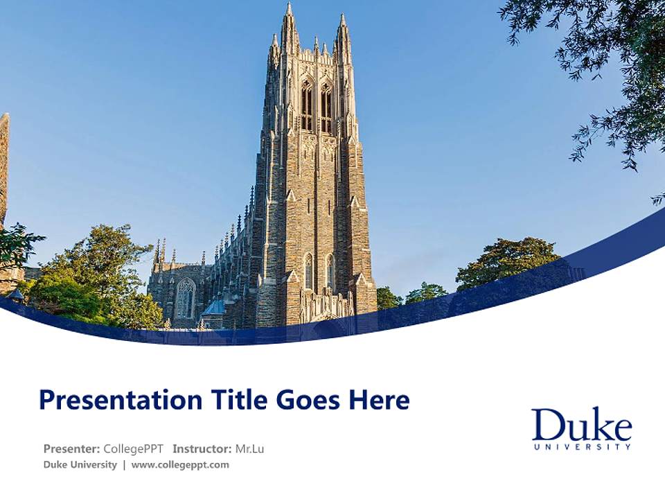 Duke University Course/Courseware Creation PPT Template4:3 ratio PPT effect preview image5