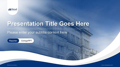 Drexel University Lecture Sharing and Networking Event PPT Template