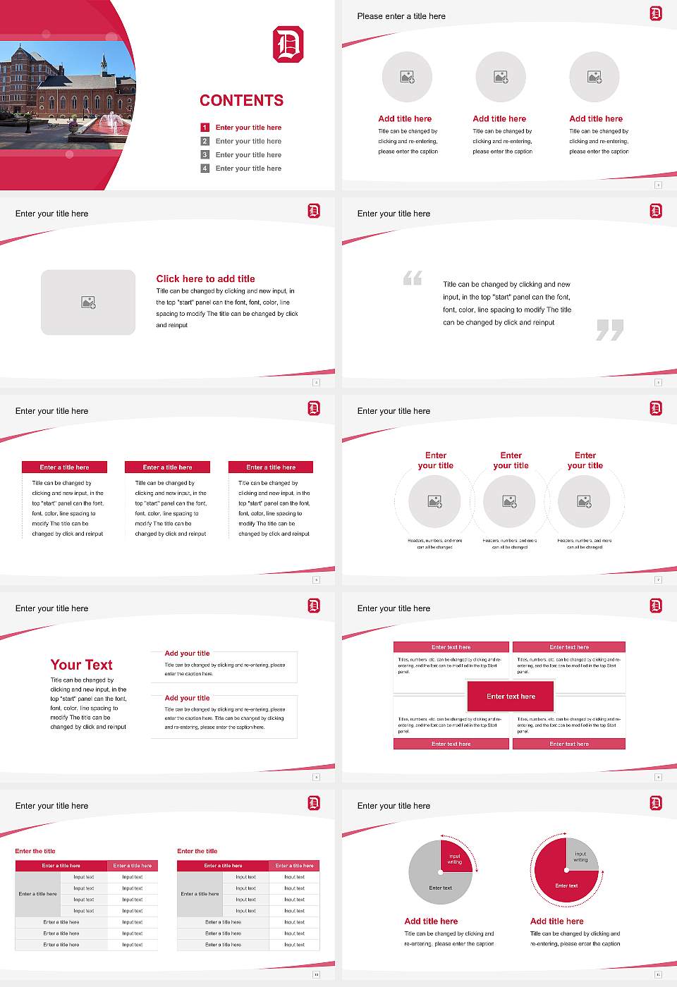 Duquesne University Course/Courseware Creation PPT Template16:9 ratio PPT effect preview image2