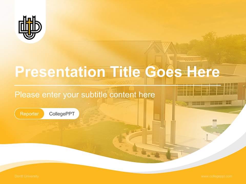 Dordt University Lecture Sharing and Networking Event PPT Template4:3 ratio PPT effect preview image4