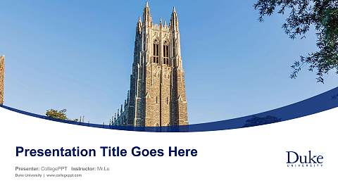Duke University Course/Courseware Creation PPT Template