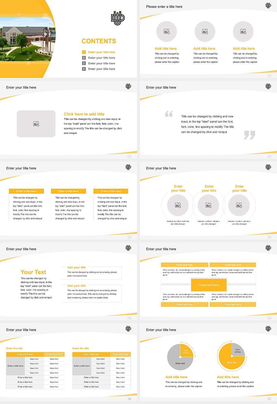 Dordt University Course/Courseware Creation PPT Template16:9 ratio PPT effect preview image2
