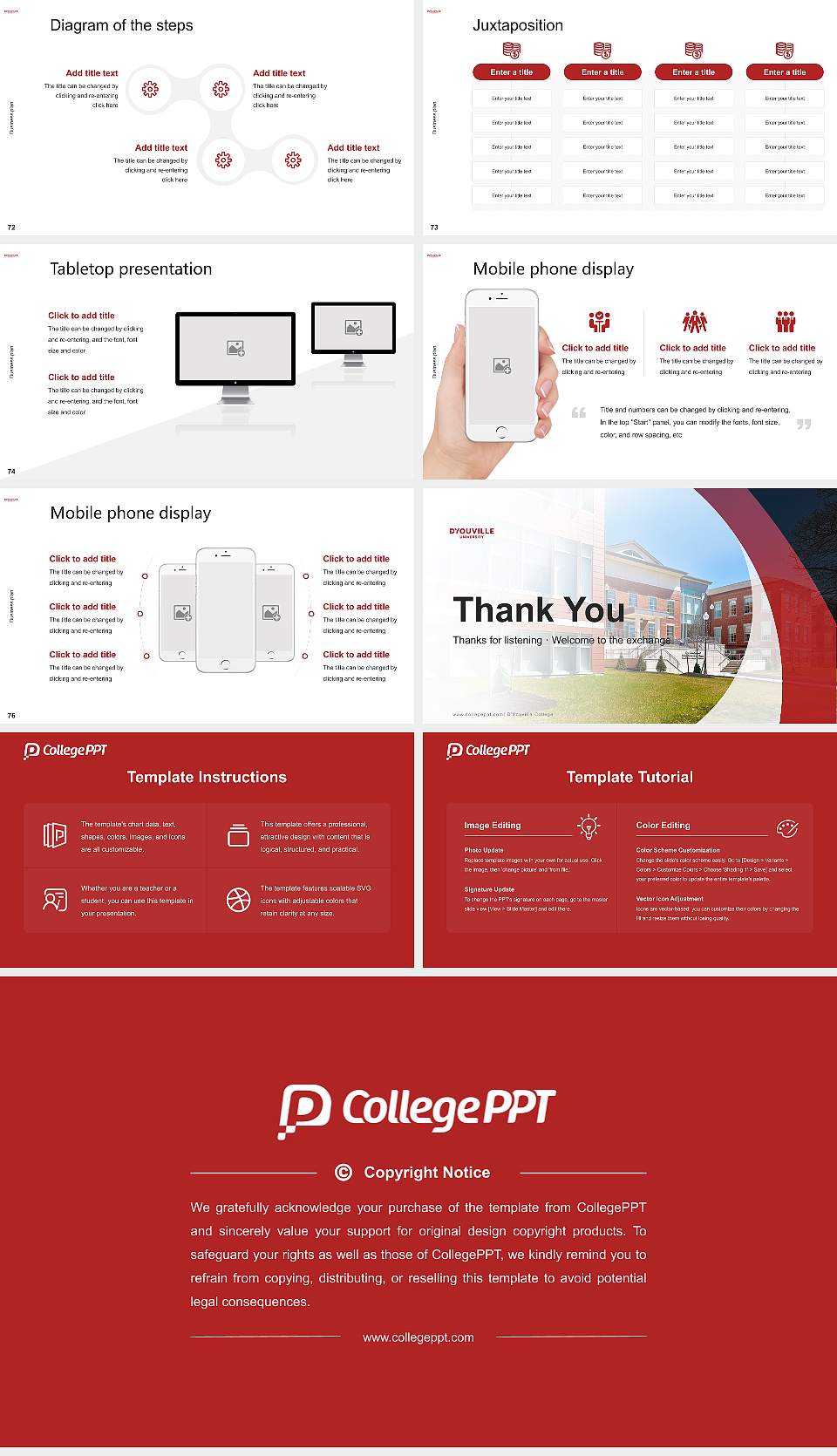 D’Youville College Competition/Entrepreneurship Contest PPT Template16:9 ratio PPT effect preview image9