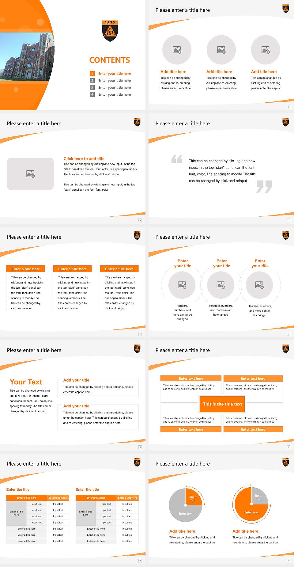 Doane University Course/Courseware Creation PPT Template4:3 ratio PPT effect preview image2