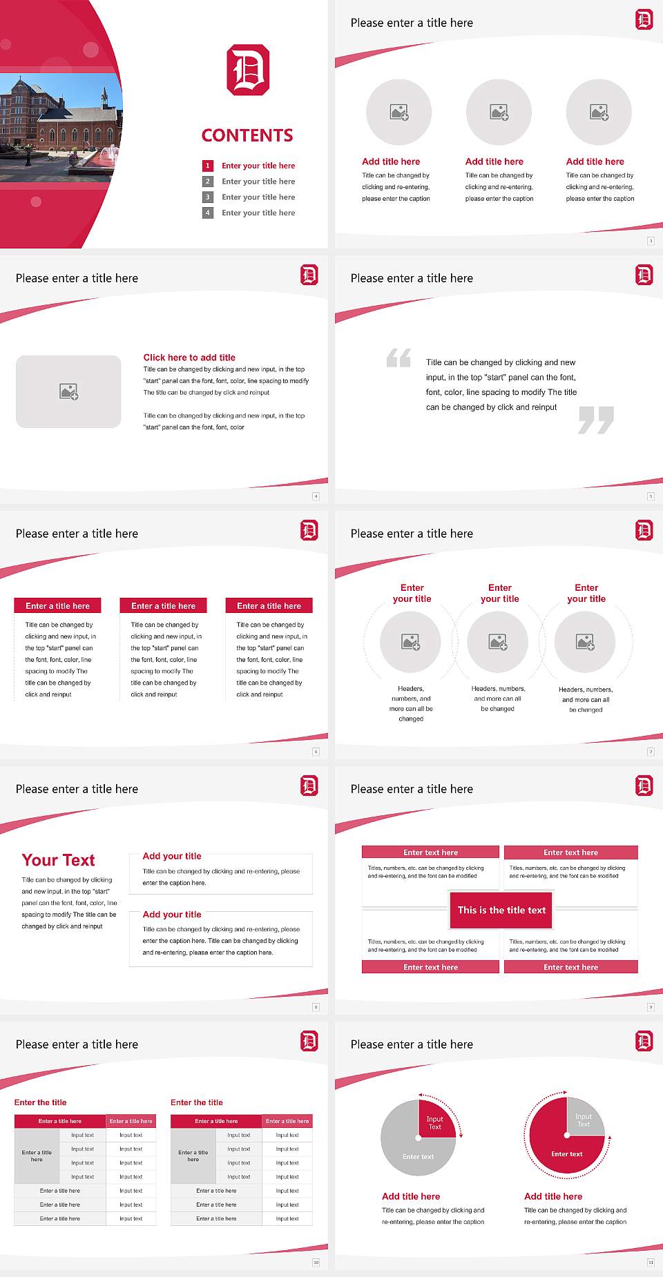 Duquesne University Course/Courseware Creation PPT Template4:3 ratio PPT effect preview image2