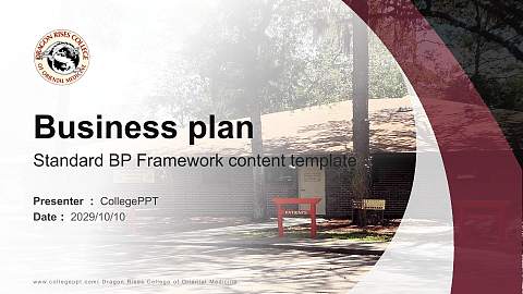 Dragon Rises College of Oriental Medicine Competition/Entrepreneurship Contest PPT Template