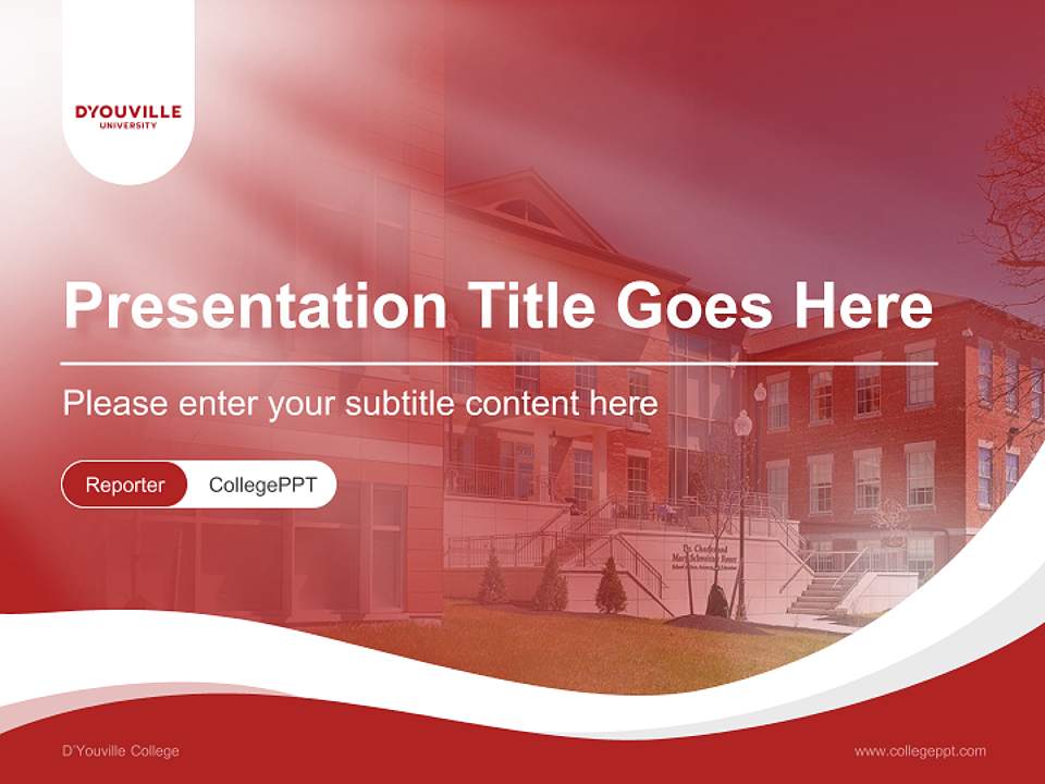 D’Youville College Lecture Sharing and Networking Event PPT Template4:3 ratio PPT effect preview image4