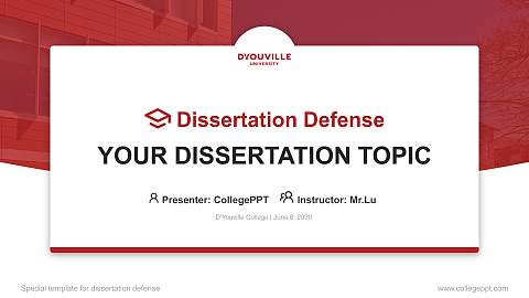 D’Youville College Graduation Thesis Defense PPT Template