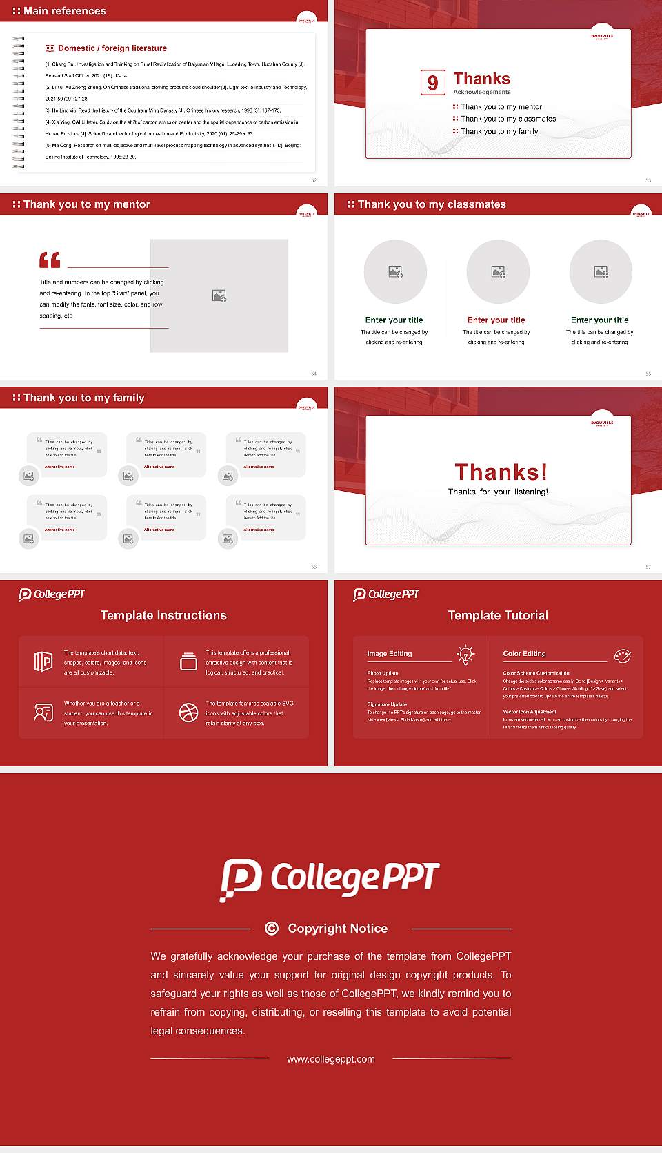 D’Youville College Graduation Thesis Defense PPT Template16:9 ratio PPT effect preview image7