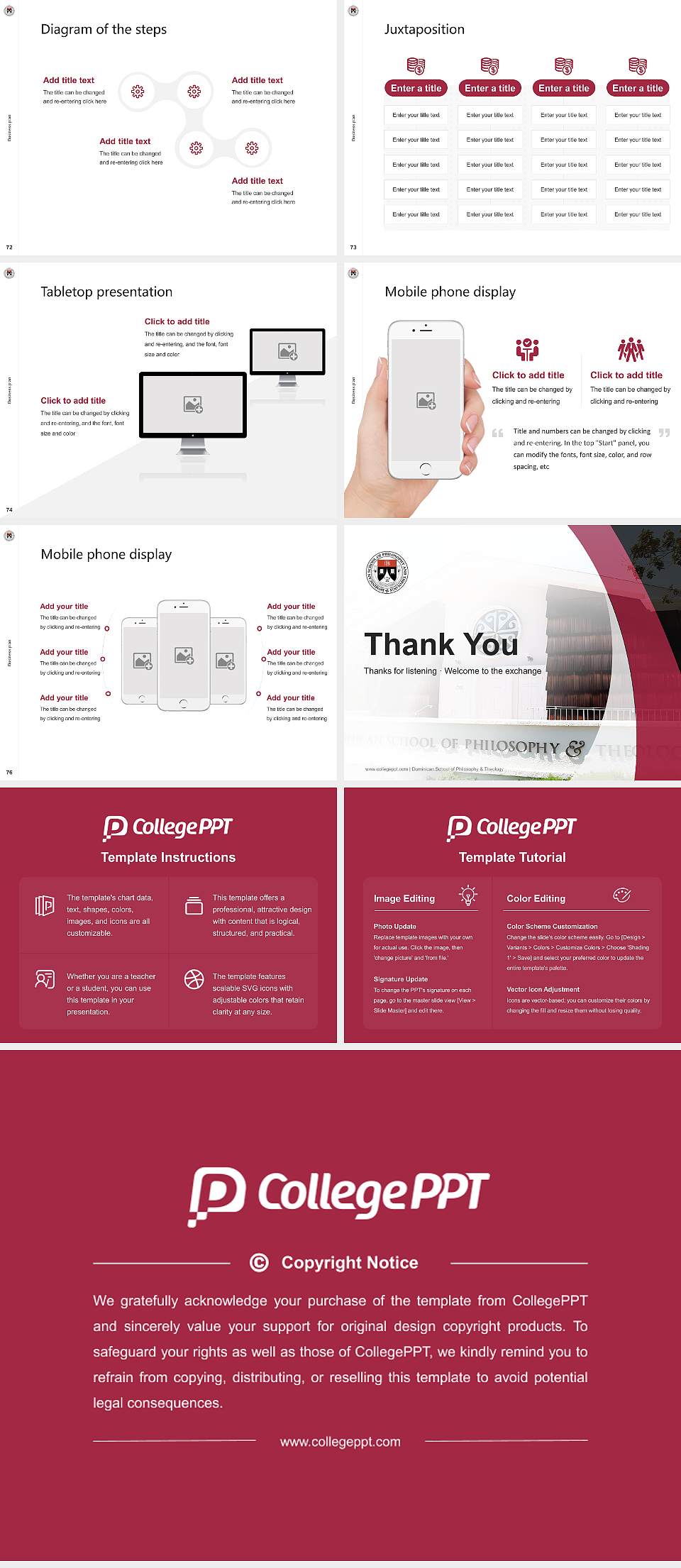 Dominican School of Philosophy & Theology Competition/Entrepreneurship Contest PPT Template4:3 ratio PPT effect preview image9