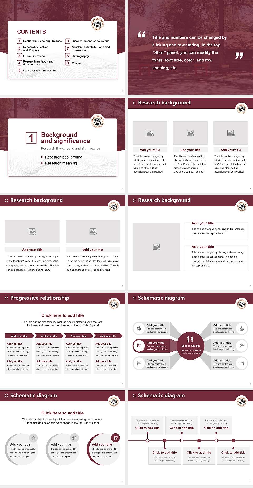 Dragon Rises College of Oriental Medicine Graduation Thesis Defense PPT Template4:3 ratio PPT effect preview image2