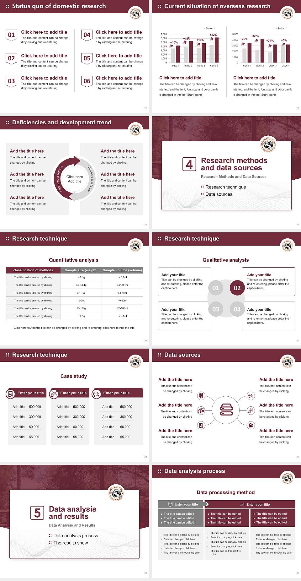 Dragon Rises College of Oriental Medicine Graduation Thesis Defense PPT Template4:3 ratio PPT effect preview image4