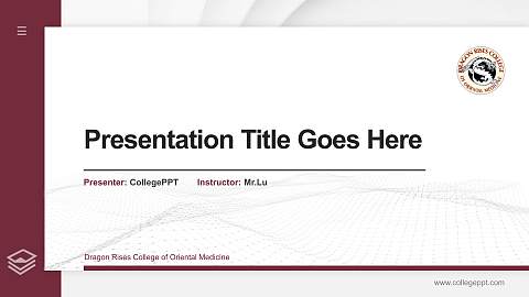 Dragon Rises College of Oriental Medicine Thesis Proposal/Graduation Defense PPT Template