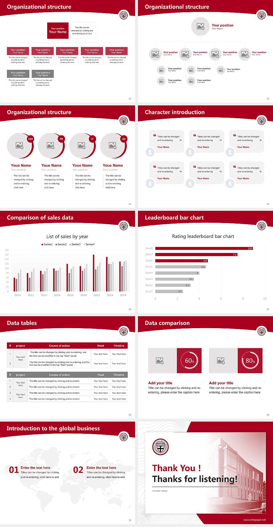 Donnelly College Academic Presentation/Research Findings Report PPT Template4:3 ratio PPT effect preview image4