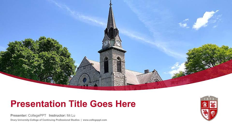 Drury University-College of Continuing Professional Studies Course/Courseware Creation PPT Template16:9 ratio PPT effect preview image