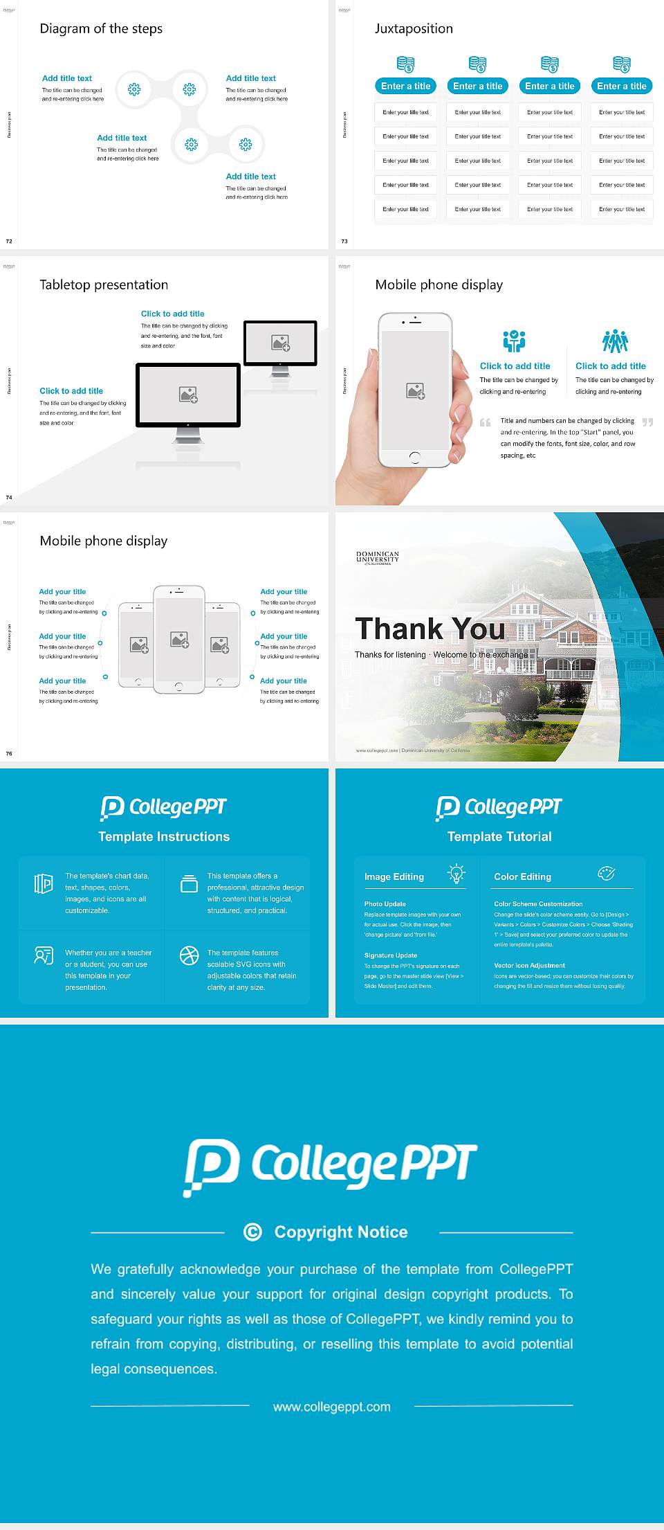 Dominican University of California Competition/Entrepreneurship Contest PPT Template4:3 ratio PPT effect preview image9